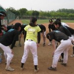 円陣！