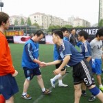 試合後の握手